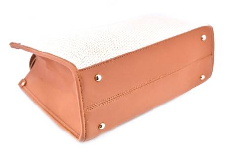 Dámská kabelka hnědá/krémová