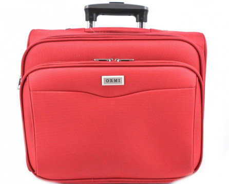 Pilotní textilní kufr červená