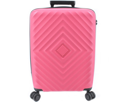 Cestovní kufr skořepinový PP - (L) 90l růžová
