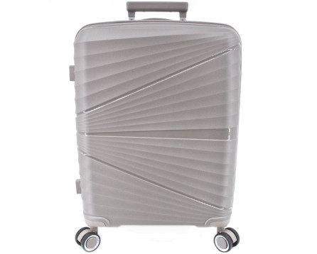 Cestovní kufr skořepinový PP - (L) 90l šampaň