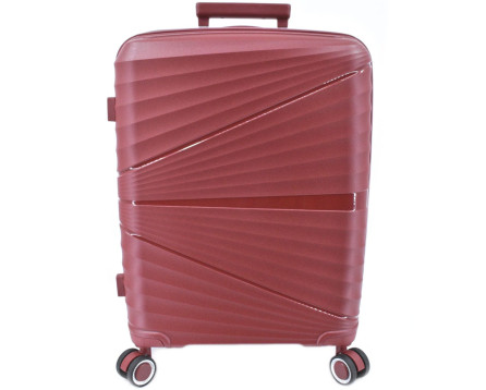 Cestovní kufr skořepinový PP - (L) 90l vínová