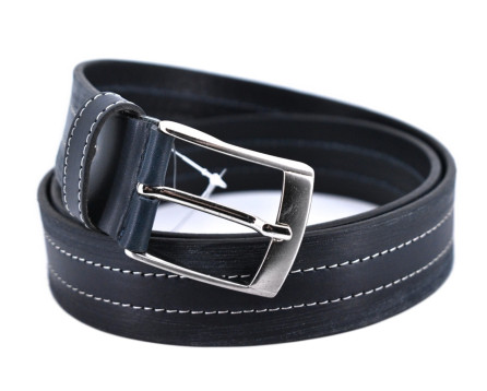 Kožený opasek - tmavě modrá