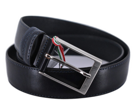 Kožený opasek - tmavě modrá