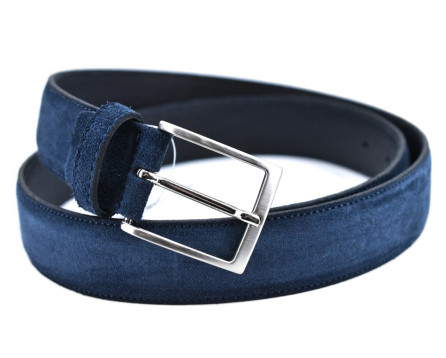 Kožený opasek - tmavě modrá