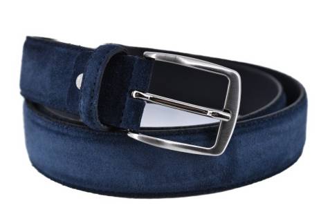 Kožený opasek - tmavě modrá