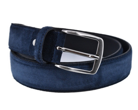 Kožený opasek - tmavě modrá