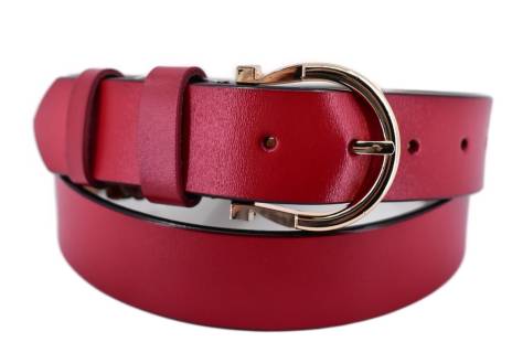 Kožený opasek - červená
