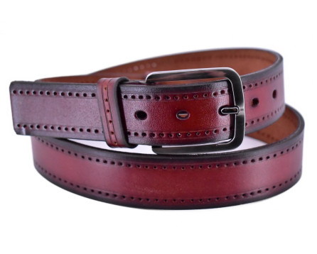 Pánský kožený opasek - hnědá/125