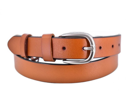 Dámský kožený opasek - camel/90