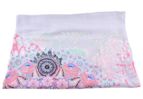 Dámský šátek s potiskem - zelená