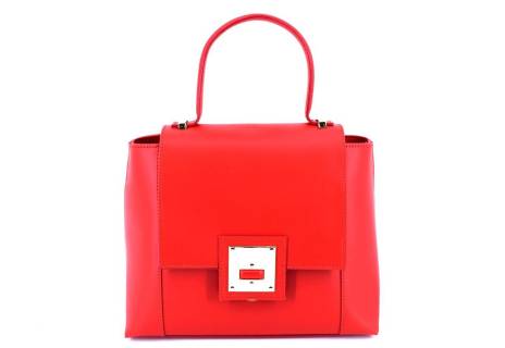 Dámská kožená kabelka s klopnou Arteddy  - červená