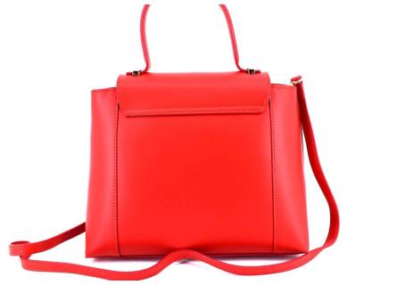 Dámská kožená kabelka s klopnou Arteddy  - červená
