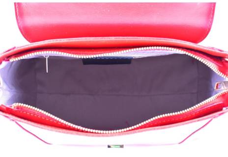 Dámská kožená kabelka s klopnou Arteddy  - červená