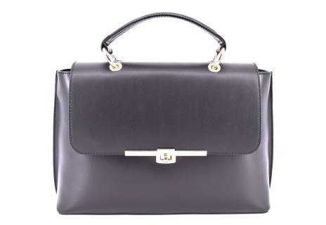 Dámská kožená kabelka s klopnou Arteddy - černá