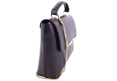 Dámská kožená kabelka s klopnou Arteddy - černá