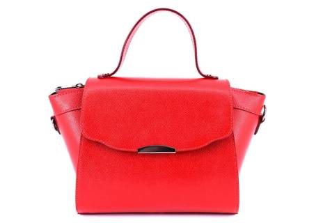 Dámská kožená kabelka s klopnou Arteddy - červená