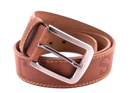 Pánský opasek z ekokůže - hnědá/115