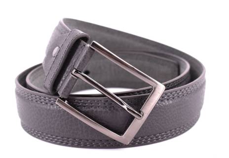 Pánský opasek z ekokůže - šedá/115