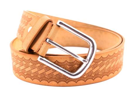 Dámský opasek z ekokůže - béžová