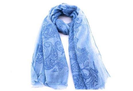 Dámský šátek s kašmírovým vzorem Arteddy - modrá