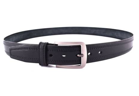 Pánský opasek z ekokůže - černá/130