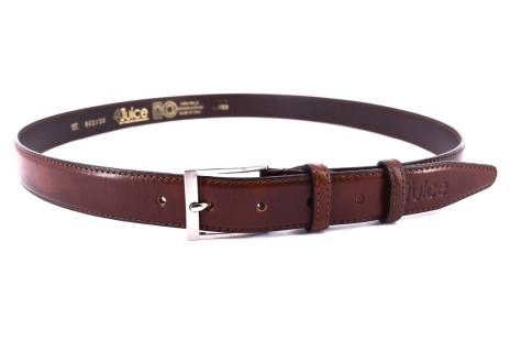 Kožený opasek Juice - hnědá/120