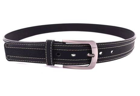 Pánský opasek z ekokůže - černá/125