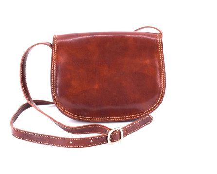 Dámská kožená kabelka crossbody (lovecká) Arteddy - hnědá