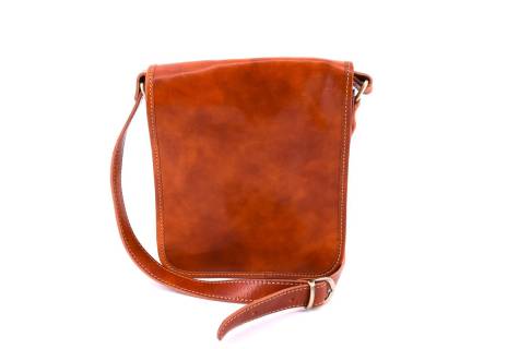 Kožená taška přes rameno crossbody s klopnou