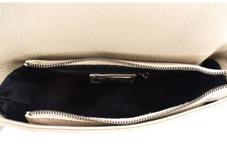 Dámská kožená kabelka crossbody Arteddy - béžová