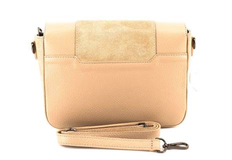 Dámská kožená kabelka crossbody Arteddy - béžová