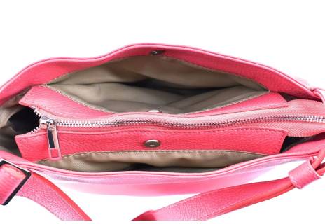 Dámská kožená kabelka crossbody Arteddy - růžová