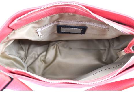 Dámská kožená kabelka crossbody Arteddy - růžová