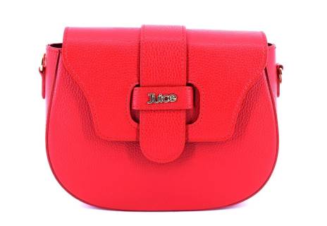 Dámská kožená kabelka crossbody s klopnou Juice - červená
