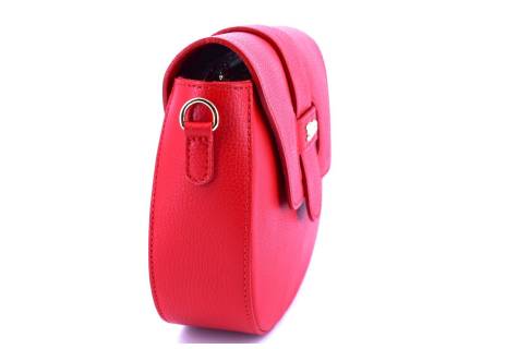 Dámská kožená kabelka crossbody s klopnou Juice - červená