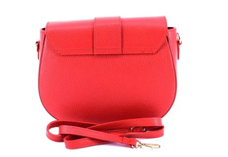 Dámská kožená kabelka crossbody s klopnou Juice - červená