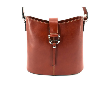 Dámská kožená kabelka crossbody Arteddy - hnědá