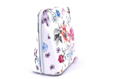 Dámská malá květovaná kožená kabelka crossbody Arteddy