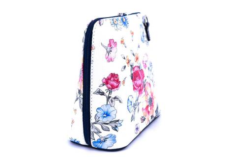 Dámská malá květovaná kožená kabelka crossbody Arteddy