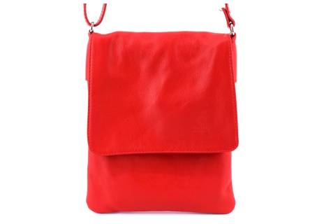 Dámská kožená crossbody kabelka s klopnou Arteddy