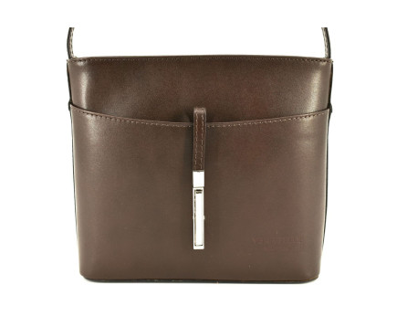 Dámská kožená kabelka crossbody Arteddy - tmavě hnědá