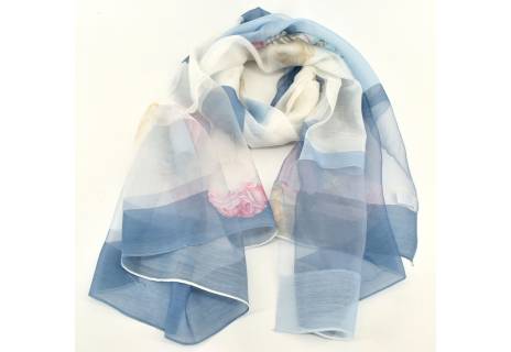 Dámský hedvábný  květovaný šátek Arteddy