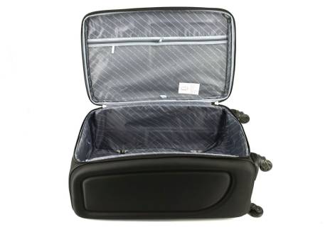 Cestovní textilní kufr na čtyřech kolečkách Jemis - černá(L)