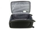 Cestovní textilní kufr na čtyřech kolečkách Jemis - černá(L)