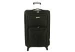 Cestovní textilní kufr na čtyřech kolečkách Jemis - černá(L)