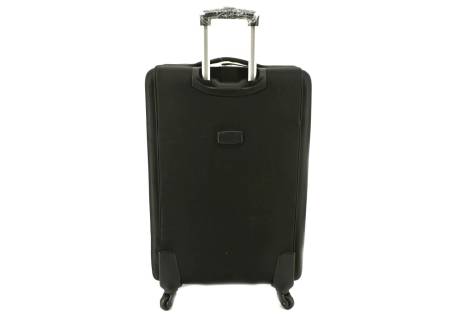 Cestovní textilní kufr na čtyřech kolečkách Jemis - černá(L)