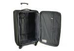 Cestovní textilní kufr na čtyřech kolečkách Jemis - černá(S)