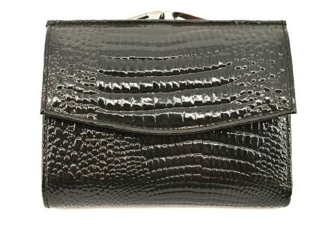 Dámská lakovaná kožená peněženka Arteddy - černá