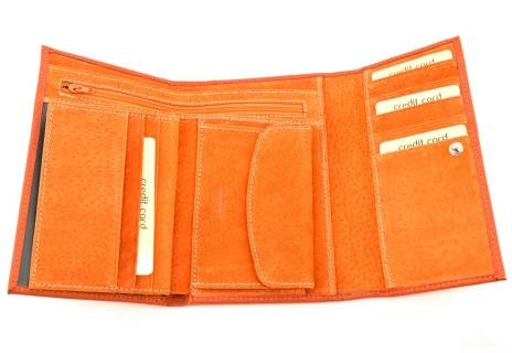 Dámská kožená peněženka Arteddy - oranžová