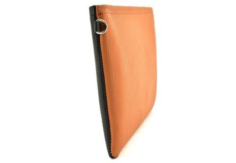 Dámská kabelka psaníčko - černá/rezavá